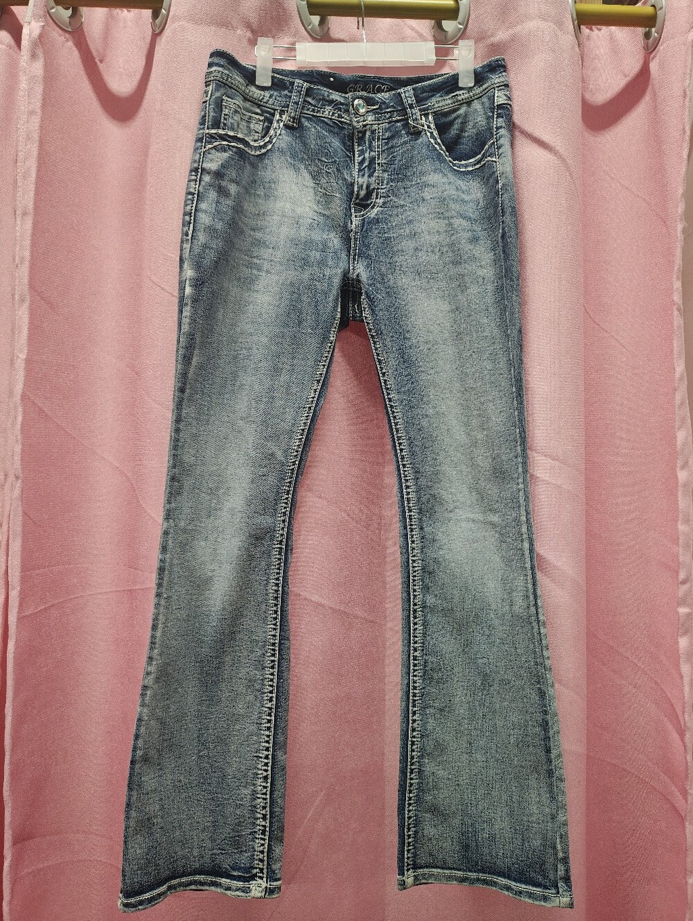 Grace In LA Feather Dazzled Jeans Sz 11-30